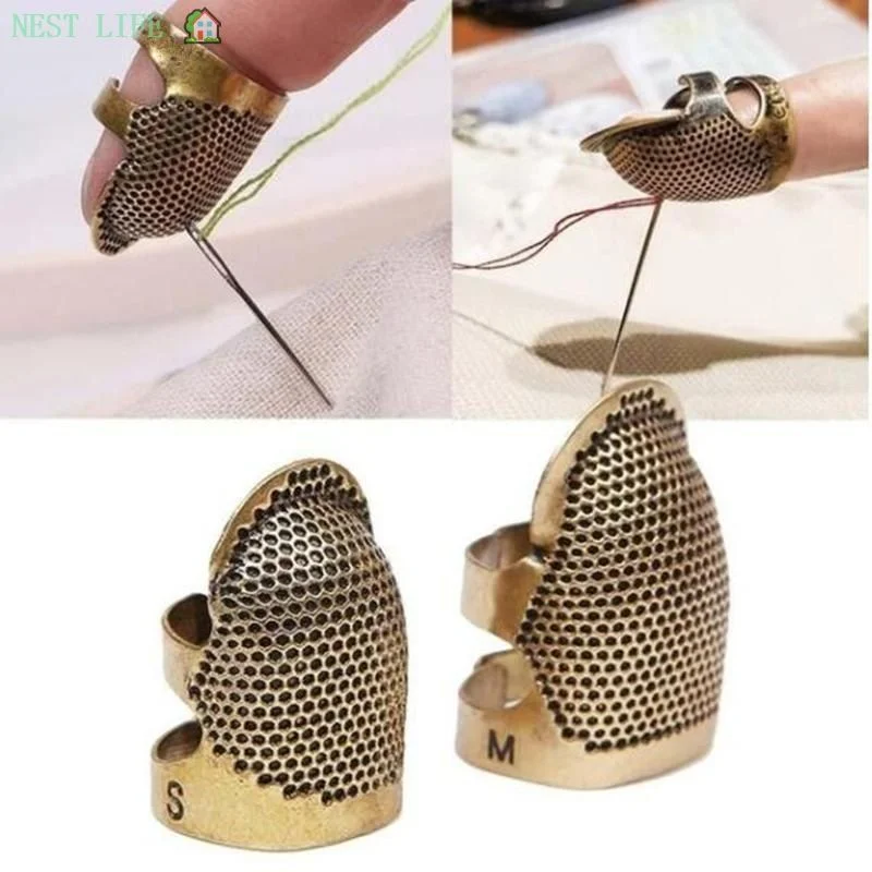 

Sewing Thimble Metal Dazzle Gold Sewing Thimble Finger Protector for DIY Sewing Tools Accessories