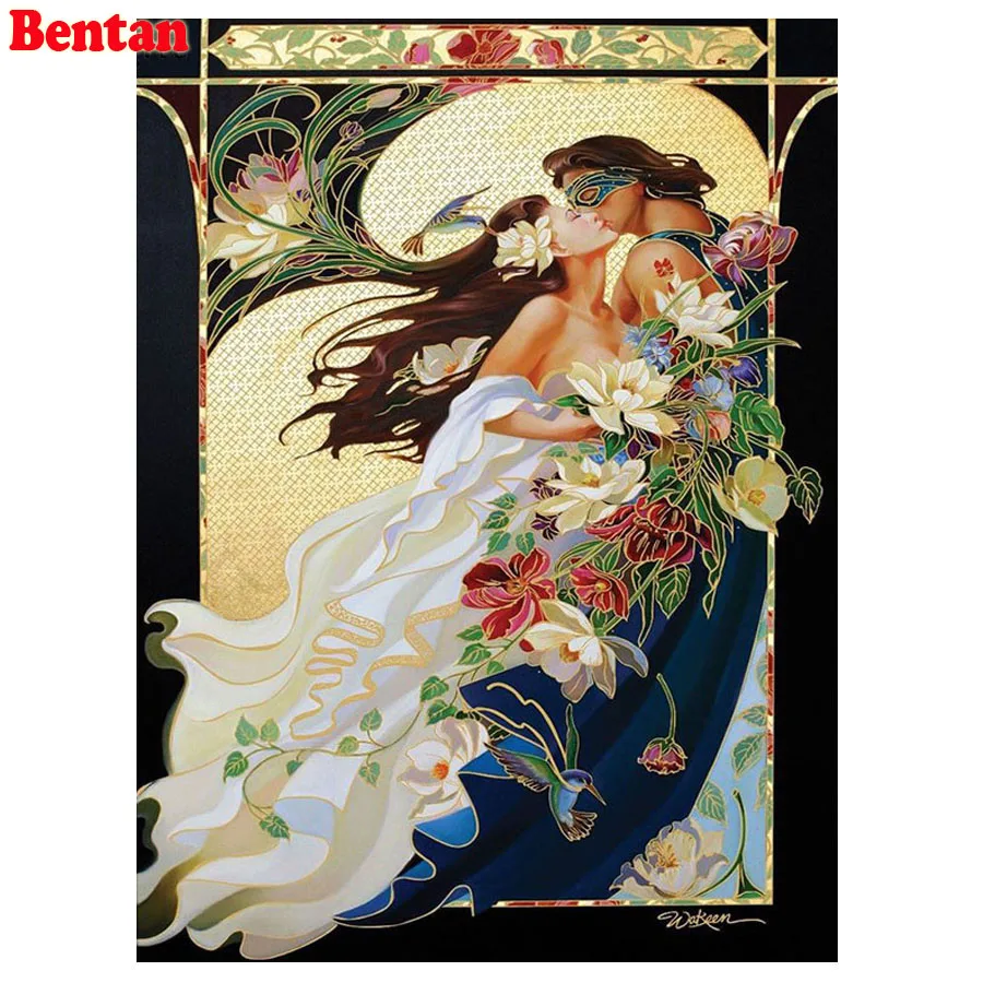 Diy Алмазная картина целующиеся пары вышивка 5d Вышивка крестиком Мозаика Набор