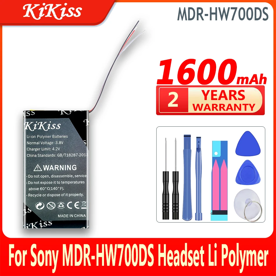 

1600mAh KiKiss High Capacity Battery MDRHW700DS For Sony MDR-HW700DS Headset Li Polymer Bateria