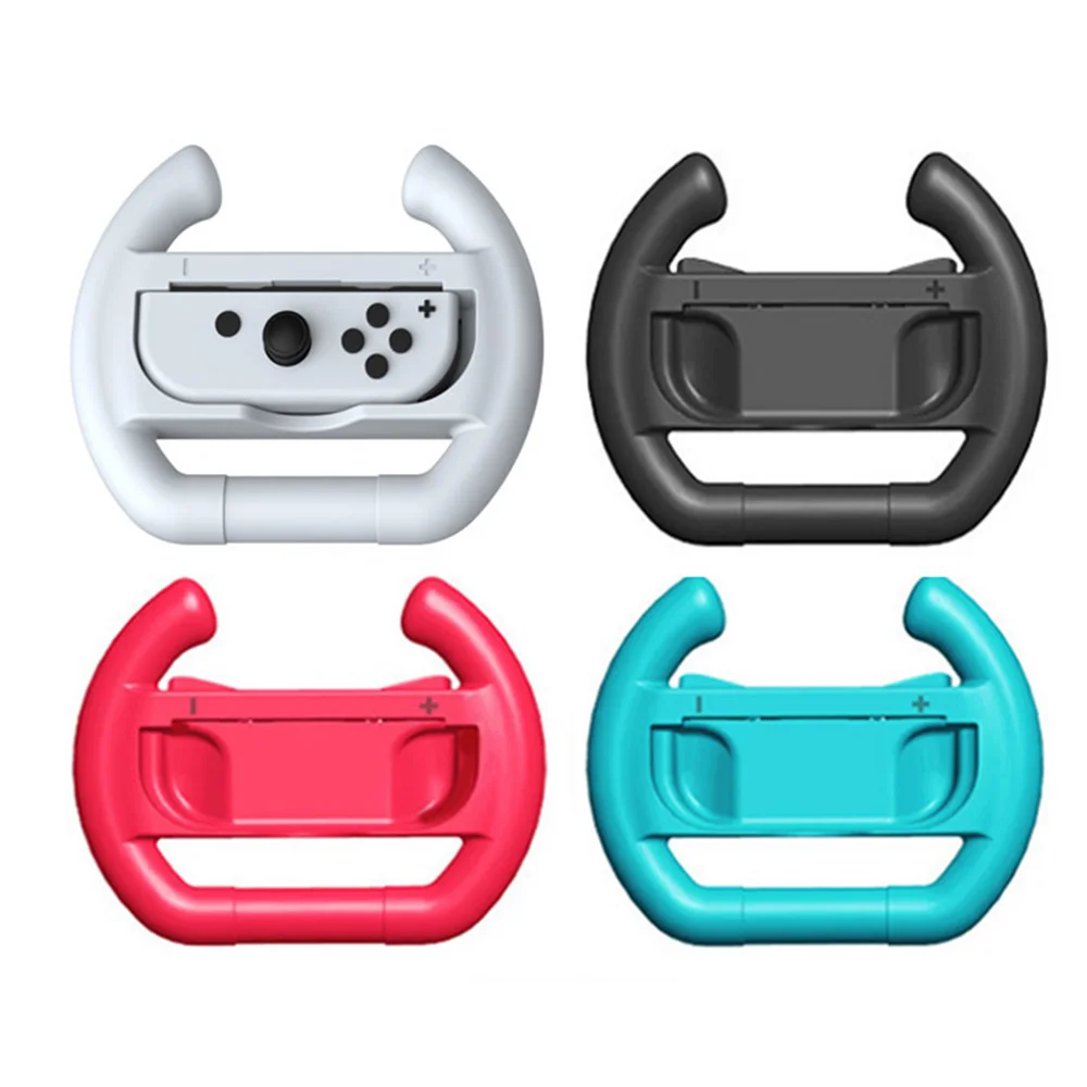 

New 2PCS Controller Grip Racing Steering Wheel Handle Grips For Nintendo Switch OLED Joy-Con Controller Game Accessories Sale