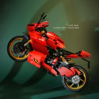 15 famous champion racing 1299 motorcycle car moc model building blocks speed expert motorbike toys kids gifts