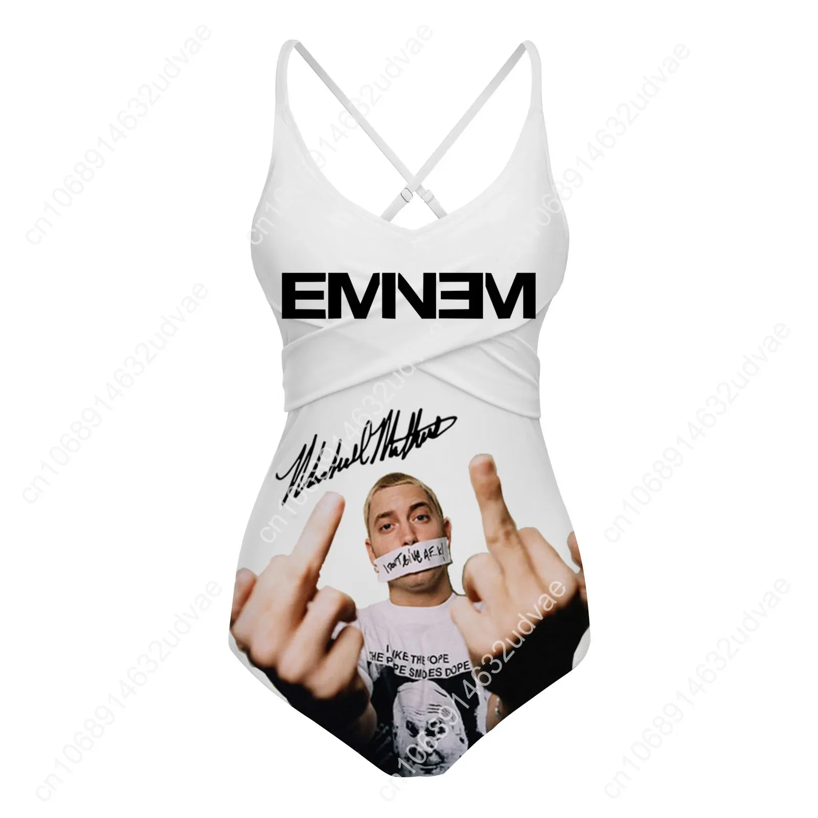 Фото Женский купальник-бикини Eminem: персонализированный, сексуальный, для вечеринок у бассейна и пляжа, летний, на заказ №2