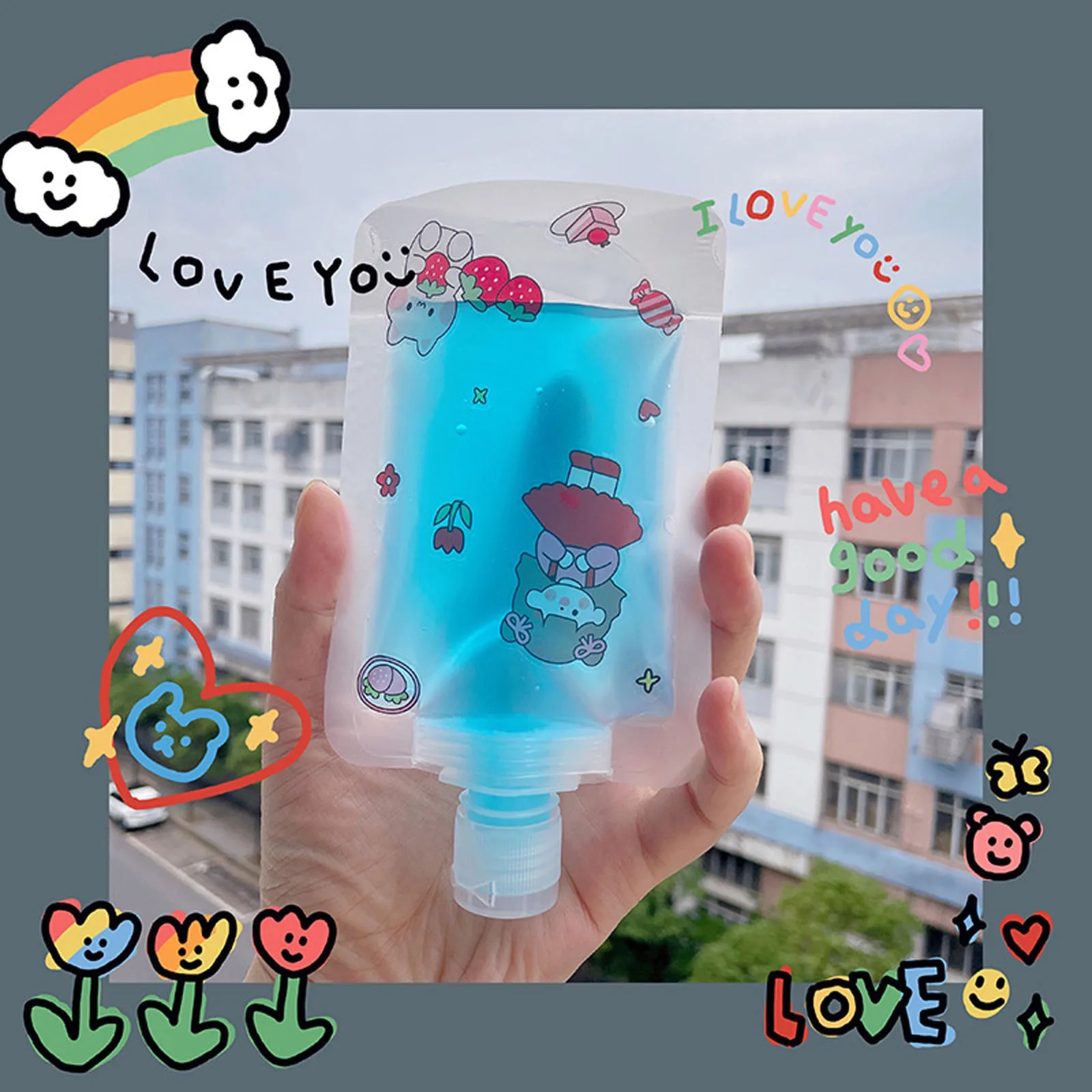 1 шт. прозрачный упаковочный пакет с откидной крышкой пластиковый портативный