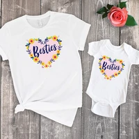 besties mom daughter shirt matching mommy and me tshirts besties family clothing 2022 fashion family matching clothes print
