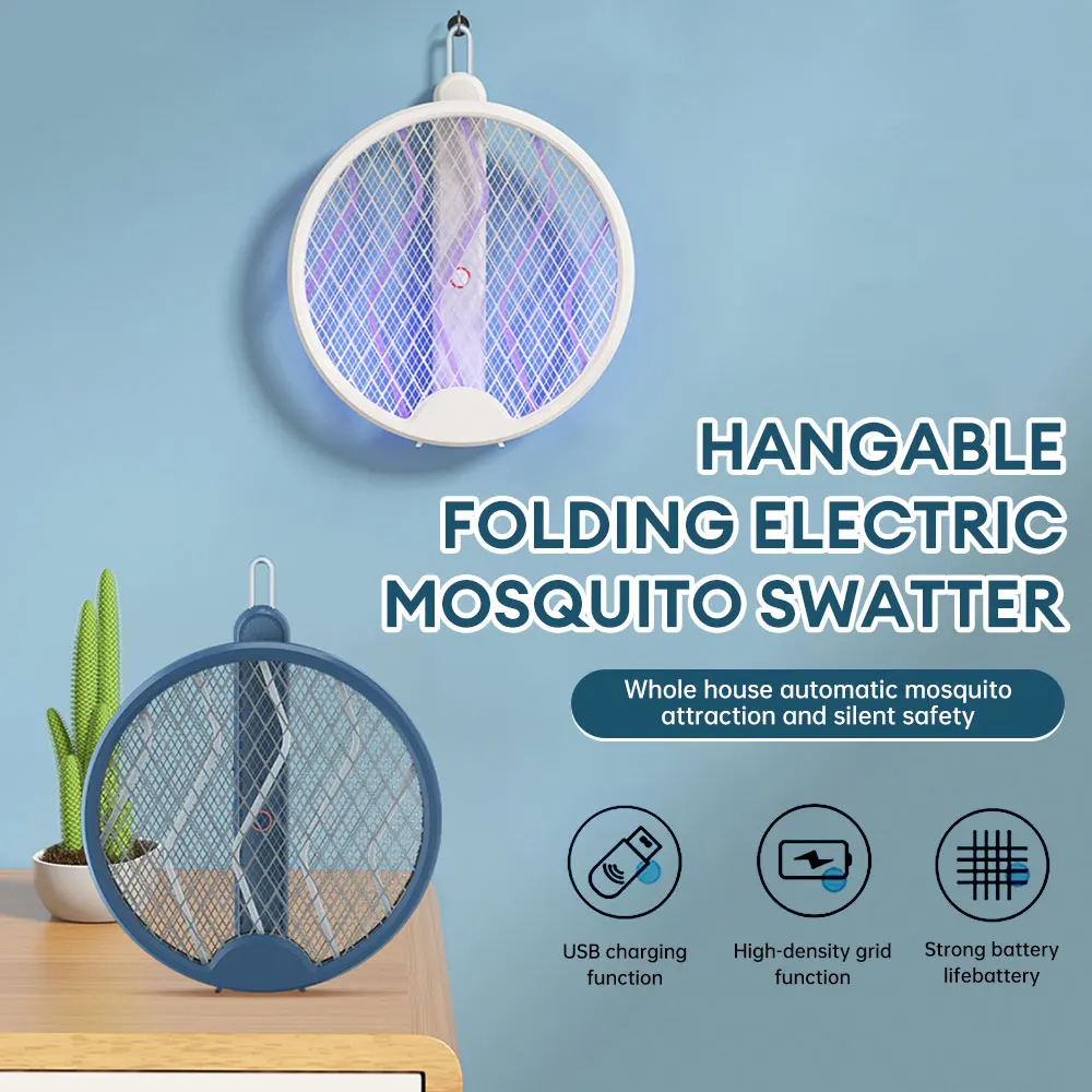 4-в-1 Складной Usb Электрический Убийца Комаров Уф-свет Аттрактант Мухобойка С