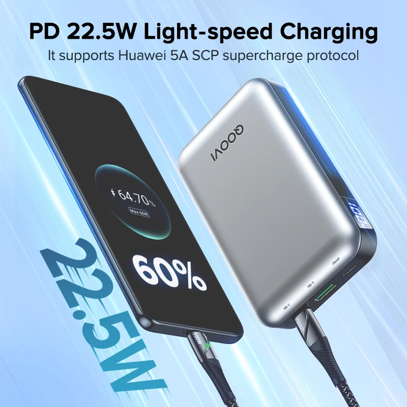 qoovi power bank 20000mah portable pd 20w fast charging poverbank mobile phone external battery powerbank for iphone 13 xiaomi free global shipping