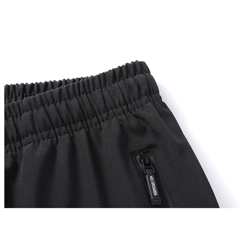 Huncher Mens Baggy Pants Summer Ice Silk Thin Running Light Weight Quick Dry Trousers Male Casual Pants for Men Zipper Pockets