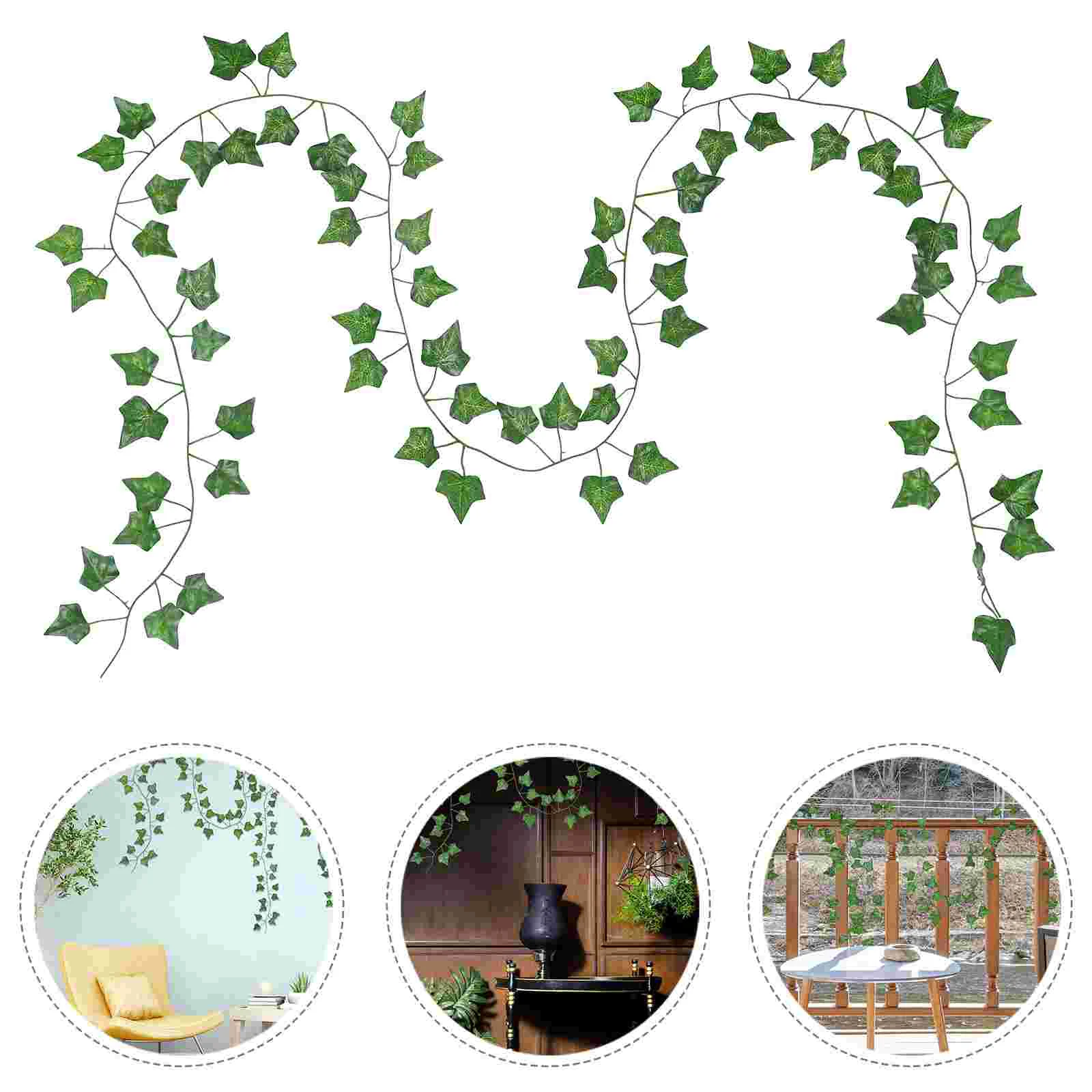 

12Pcs Vine Artificial Vines Artificial Leaf Garland Home Wall Hanging Vines Ivy Leaves Decoration Plastic Ivy Rattan