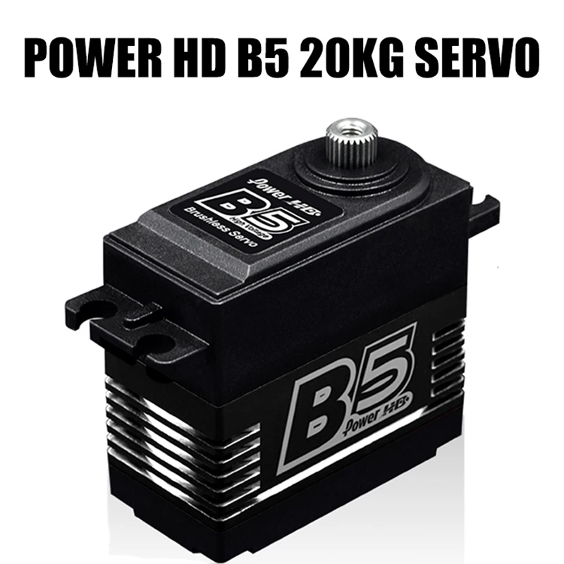 

Power HD B5 20KG Brushless High Torque Metal Gear Servo Suitable For RC Car Fixed-wing Gasoline Engine 3DF3A