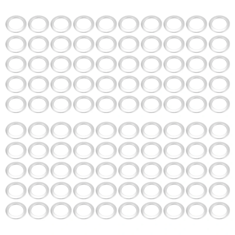 

100 Pack Curtain Grommet, Inner Diameter 43Mm Curtain Eyelet Rings Nanoscale Low Noise Roman Ring (Silver)
