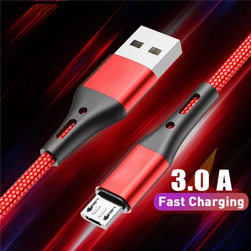 

NEW2023 3A Micro USB Fast Charge USB Data Cord S6 Redmi Note 4 Microusb Mobile