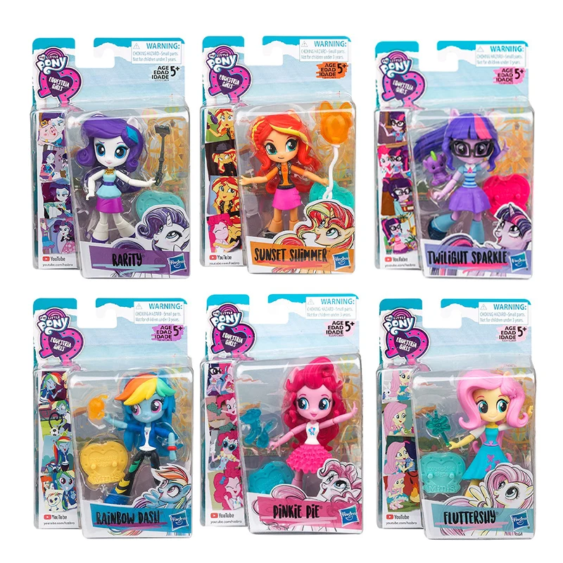 Оригинальная кукла Hasbro для девочек «Мой Маленький Пони», кукла квайи кондриа, Applejack, Fluttershy, мерцающие детские рождественские подарки, игрушки-модели