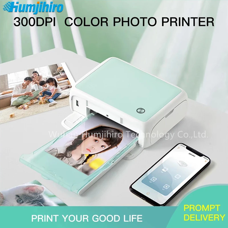 

Цветной фотопринтер, беспроводной глянцевый термопринтер 4x6 дюймов, синий зуб, мобильный AR цветной фотопринтер с бесплатным приложением дл...