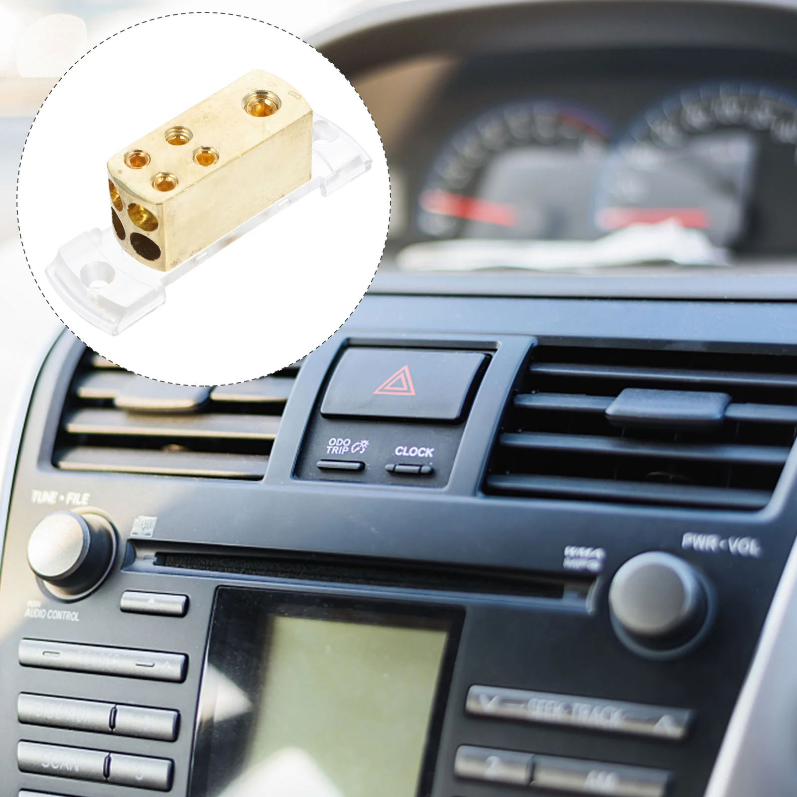 

Модификация автомобильного динамика распределительный блок усилитель мощности аудио сплиттер сплав цинка позолоченные аксессуары заземление