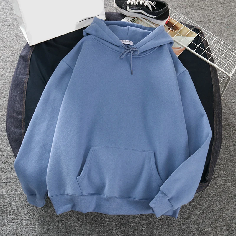 

Hoodies Women Minimalist Style Crewneck Oversized Sweatshirt Hoodie Fashion Tops Solid Color Warm Pullovers Casual Loose