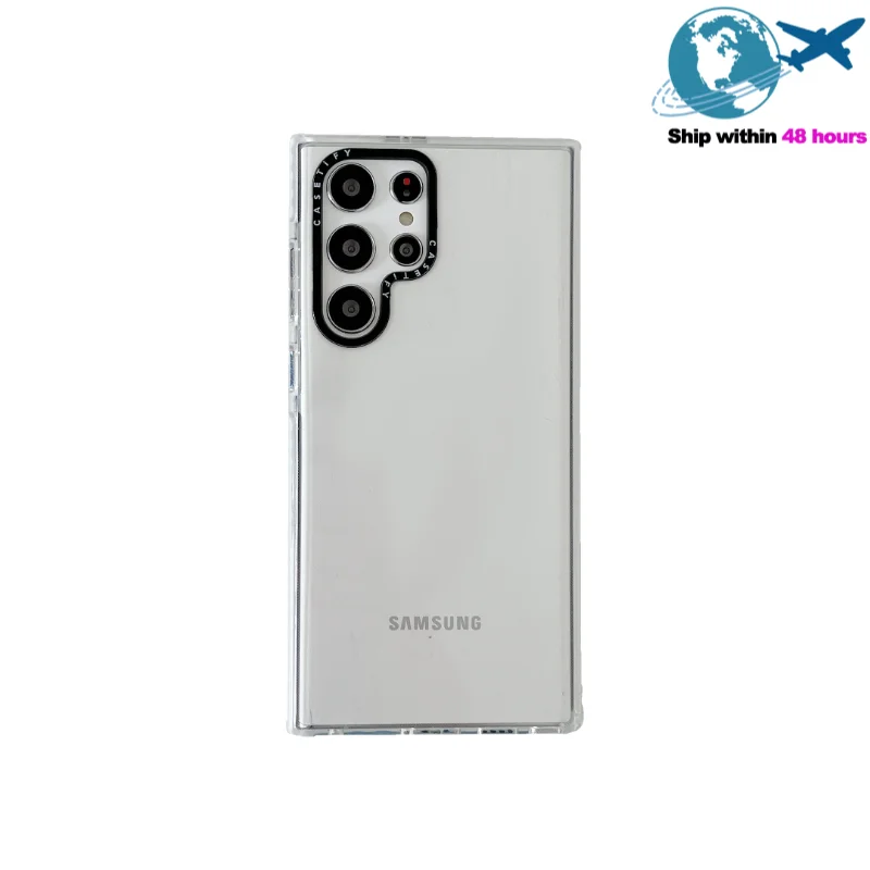 

CASETIFY Black And White Edge TPU Phone Case for Samsung S20 S23 S22 S21 Plus S22 Ultra Fashion Cartoon Anti-Fall Cover D0310