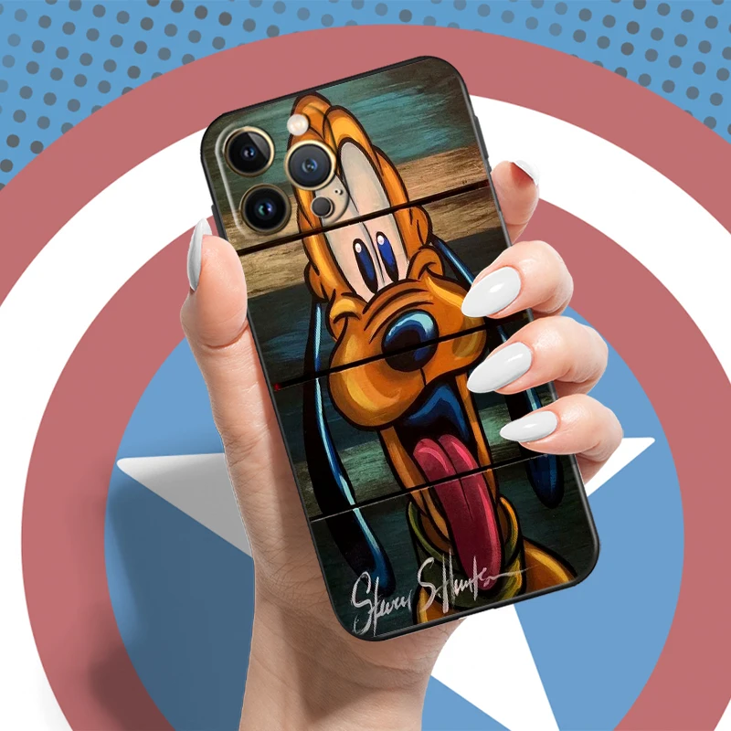 Graffiti Mickey Duck Phone Case For iPhone 13 12 Pro Max Mini 11 Pro X XR XS Max 6 6S 7 8 Plus Se2 Shockproof Soft Cover images - 6