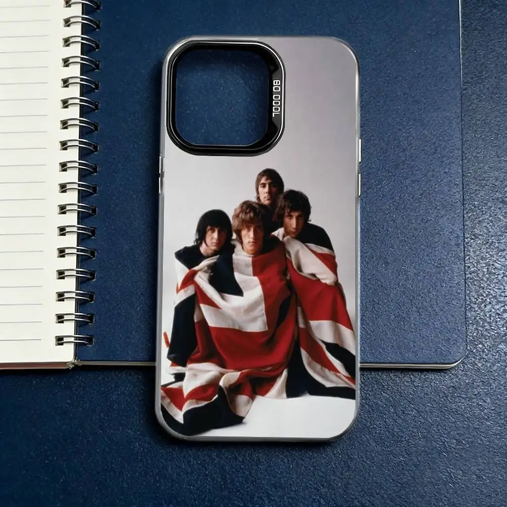Чехол для телефона The W-Who Band для iPhone 17, 16, 15, 14, 13, 12, 11 Plus, Pro Max, XS, цветной серебристо-черный чехол (art.: 3920da0942e95) - 3920da0942e95