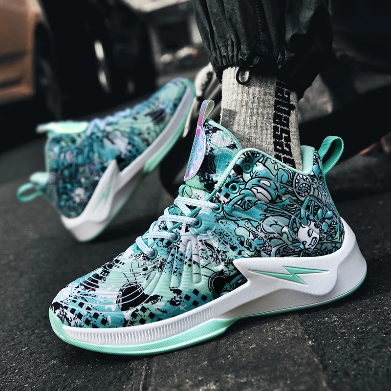 Мужские баскетбольные кроссовки Нескользящие спортивная обувь дышащие на