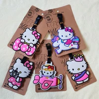 cartoon cat hello kitty luggage tag travel case luggage tag backpack luggage listing silicone check in pass
