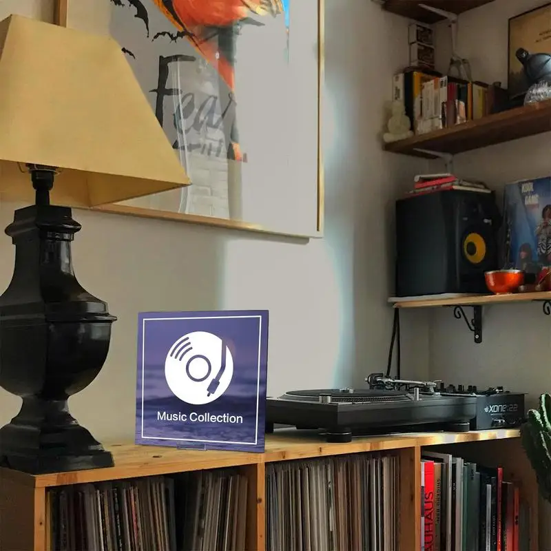 2 шт. прозрачная виниловая пластинка настольная подставка теперь играющая в