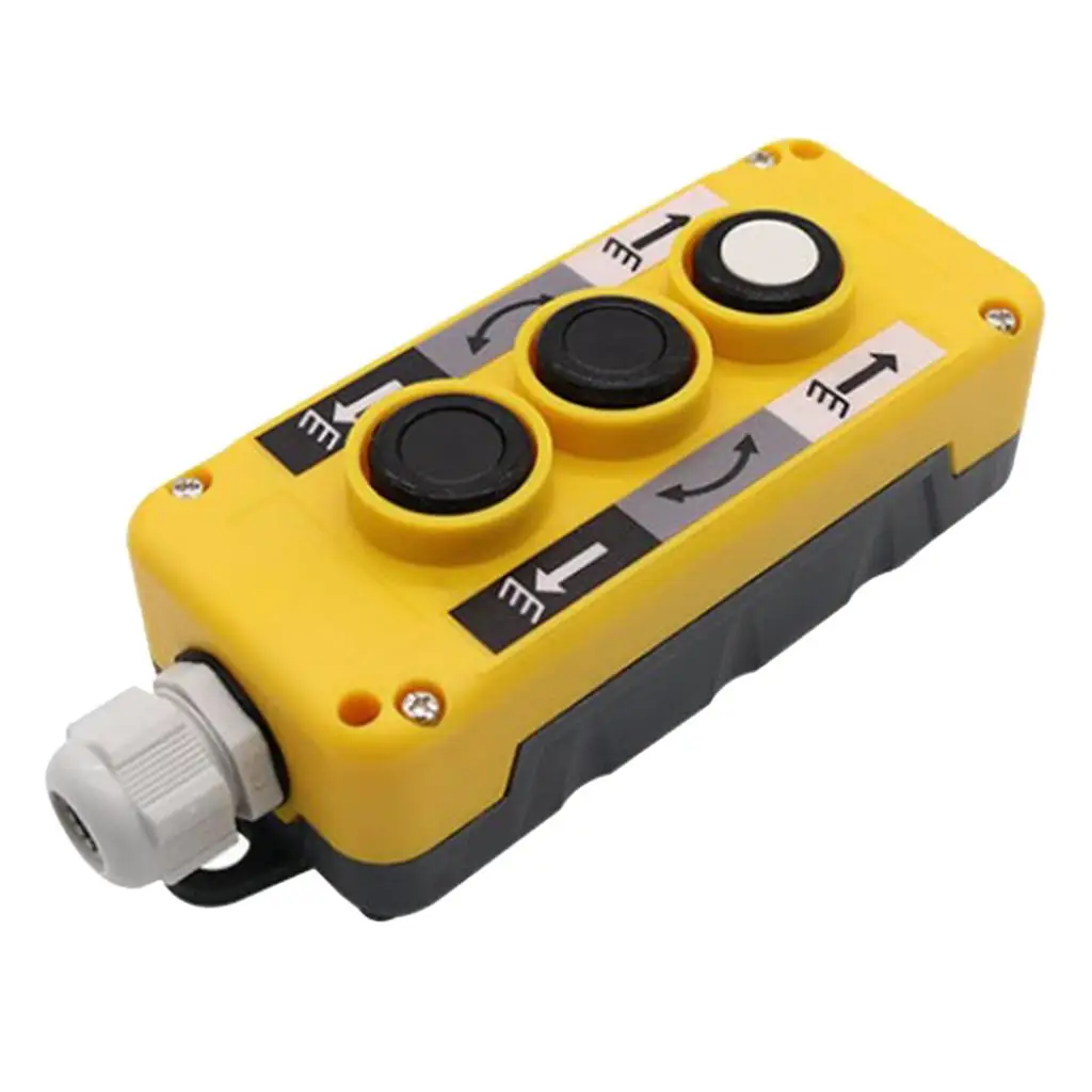 

1pc COP3B Crane Button Switch Box Unloading Dustproof Durable Plastic Yellow