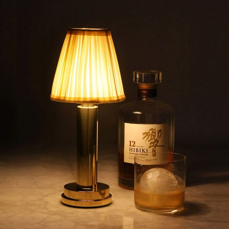 

USB charging cloth lampshade Bedroom led bedside nightlight Restaurant atmosphere table lamp room home Decor bar hotel desk lamp