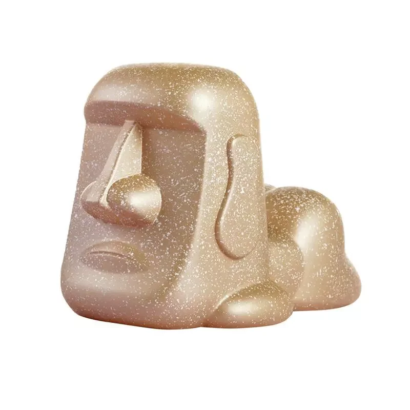 

Easter Island Statue Lights Moai Statue Decor with Mobile Holder Creative Figurine Sculpture with phone Holder