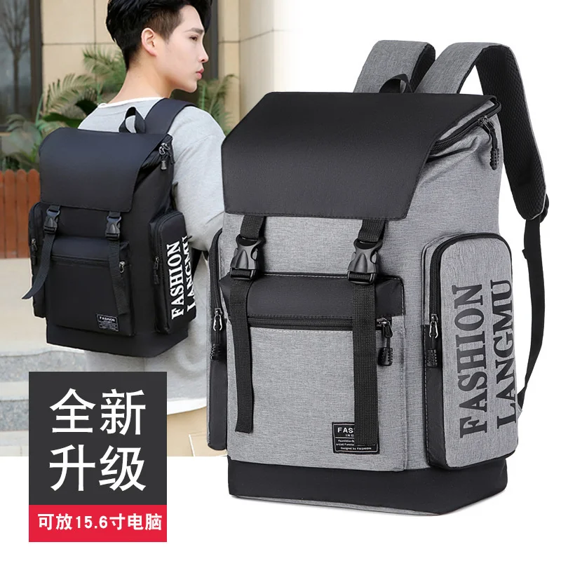 

Canvas Men's Backpack Laptop Bags Casual Student Waterproof SchoolBag Travel Large Capacity Bag For Teenager Women