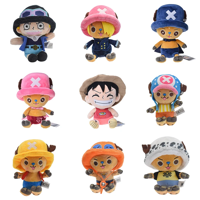 11 см цельная плюшевая игрушка Луффи Чоппер Сабо кукла мягкая аниме милая чоппер