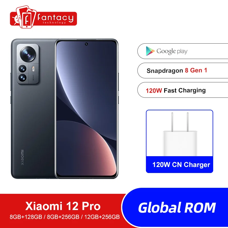 

Global Rom Xiaomi 12 Pro Mi 12 Pro Smartphone Snapdragon 8 Gen 1 128GB/256GB 120Hz Display 50MP Triple Camera 120W Charging