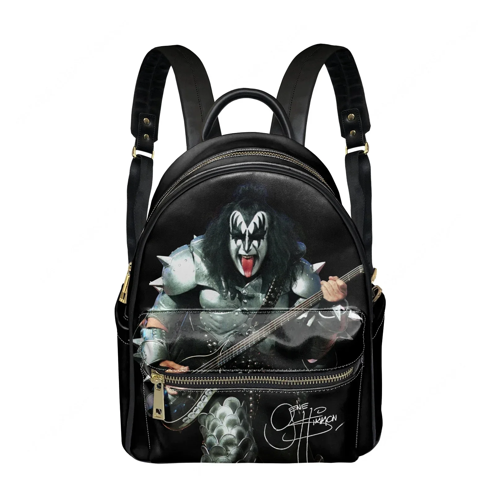 Фото Рюкзак Gene The Demon Simmons Kiss для женщин и мужчин, персонализированный, с двумя плечевыми ремнями, для бизнеса, путешествий, учебы, подарок, повседневный рюкзак. №3