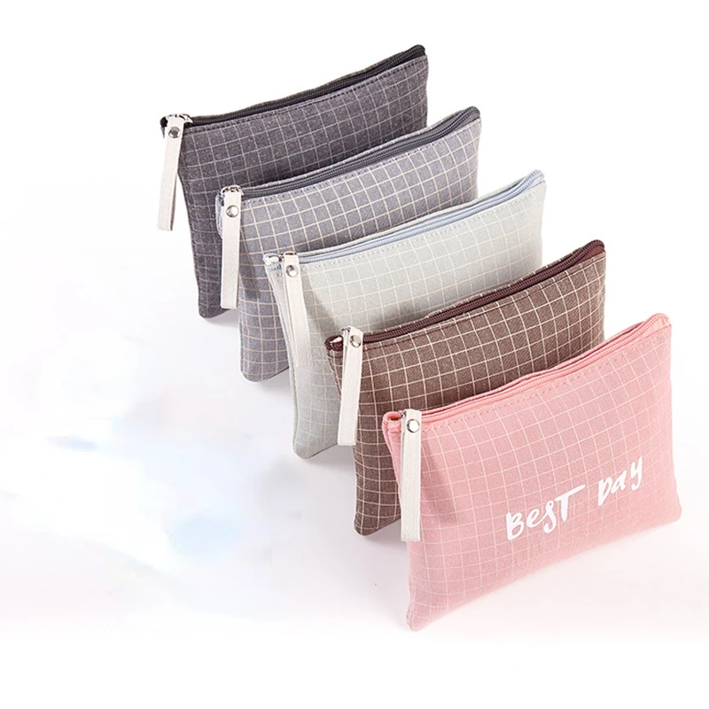 

Girl Canvas Pencil Case Cute Kawaii Cartoon Fabric Zipper Pencil Bag For Kids School Supplies