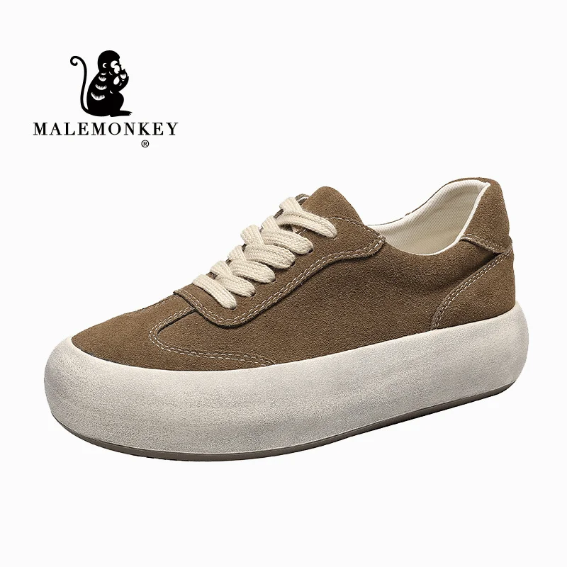 

Women Suede Leather Flats Shoes 2023 New Spring Casual Shoes Round Toe Ladies Shoes Soft Comfortle Female Shoes Handmade