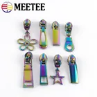 Meetee 510 шт. 5 # застежки-молнии, съемные головки для нейлоновой сумки на молнии, карманные слайдеры на молнии для одежды, набор для ремонта застежек сделай сам, швейные портновские инструменты