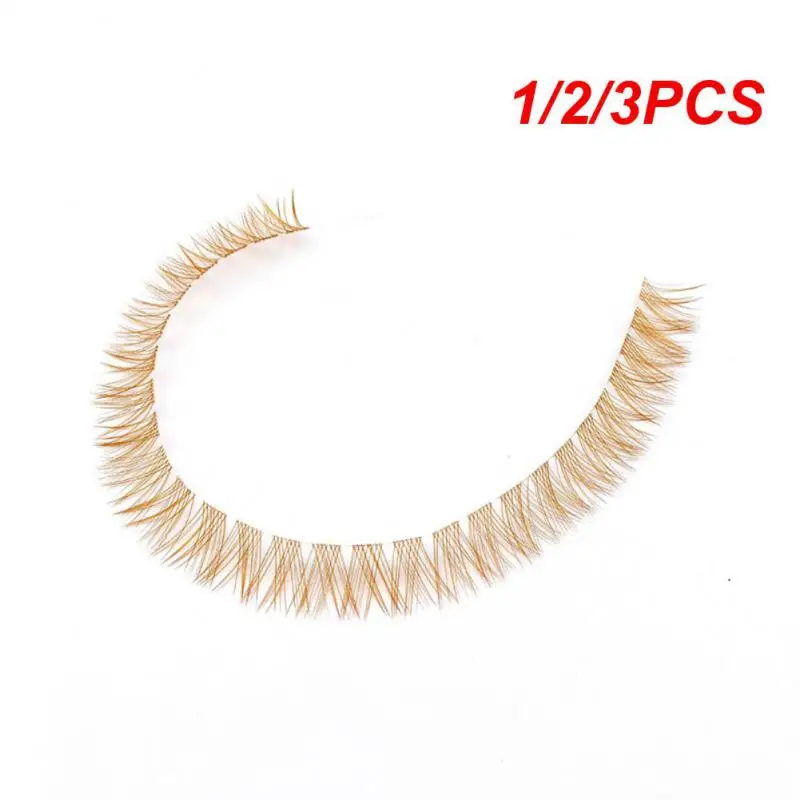 

1/2/3PCS Clusters Transparent Stem Eyelash Extension Segmented Strip Lashes Dramatic Lash Bundles Soft Ribbon False Eyelashes