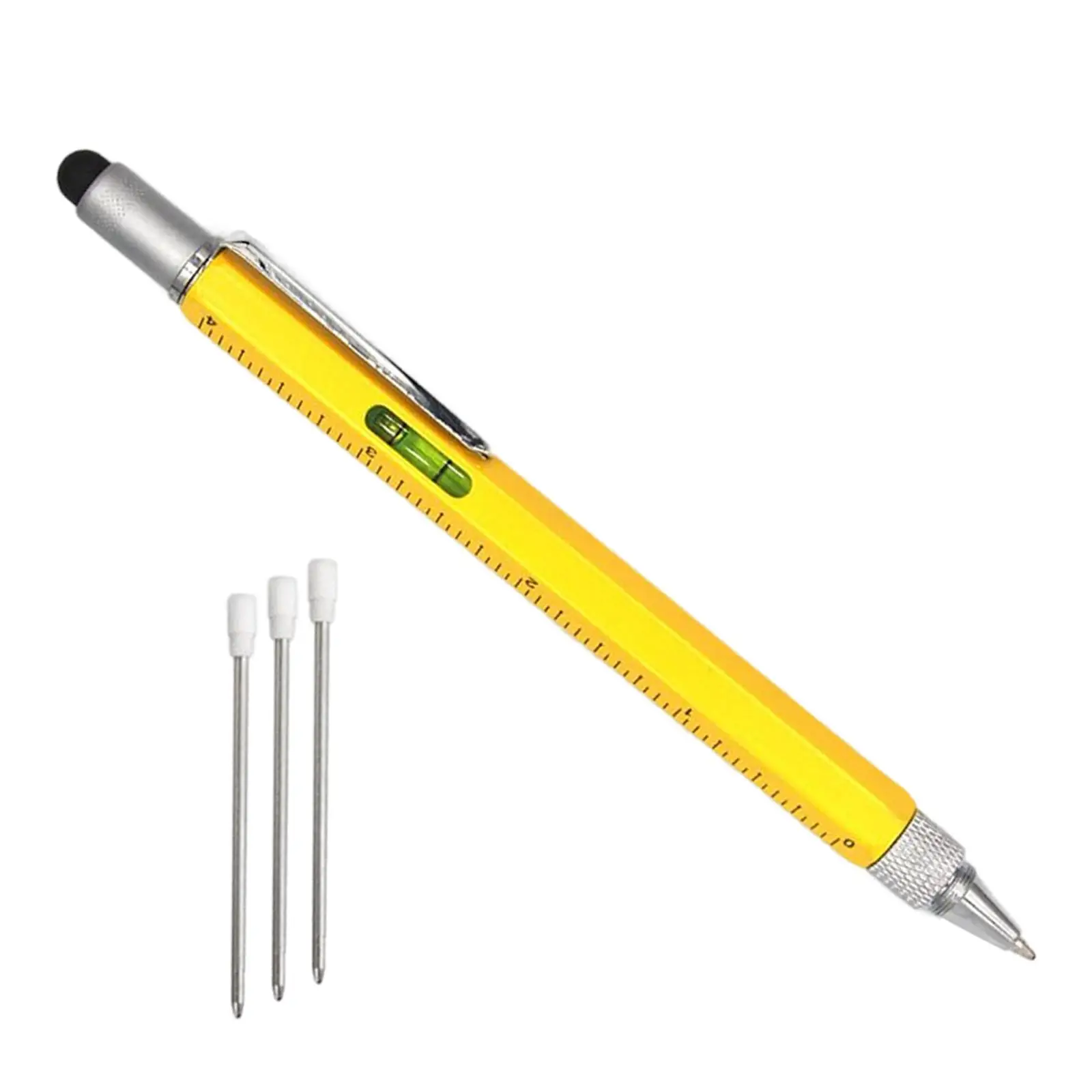 6 в 1 мультиинструмент ручка для инструментов линейка с пузырьковым уровнем