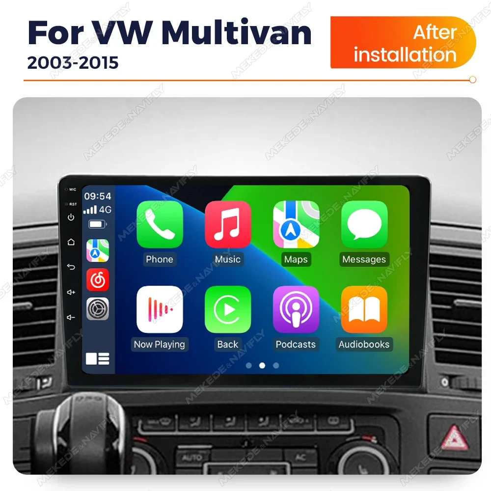 Android 14 все в одном для VW Multivan T5 2003-2015 4-ядерный автомобильный радиоприемник с авто