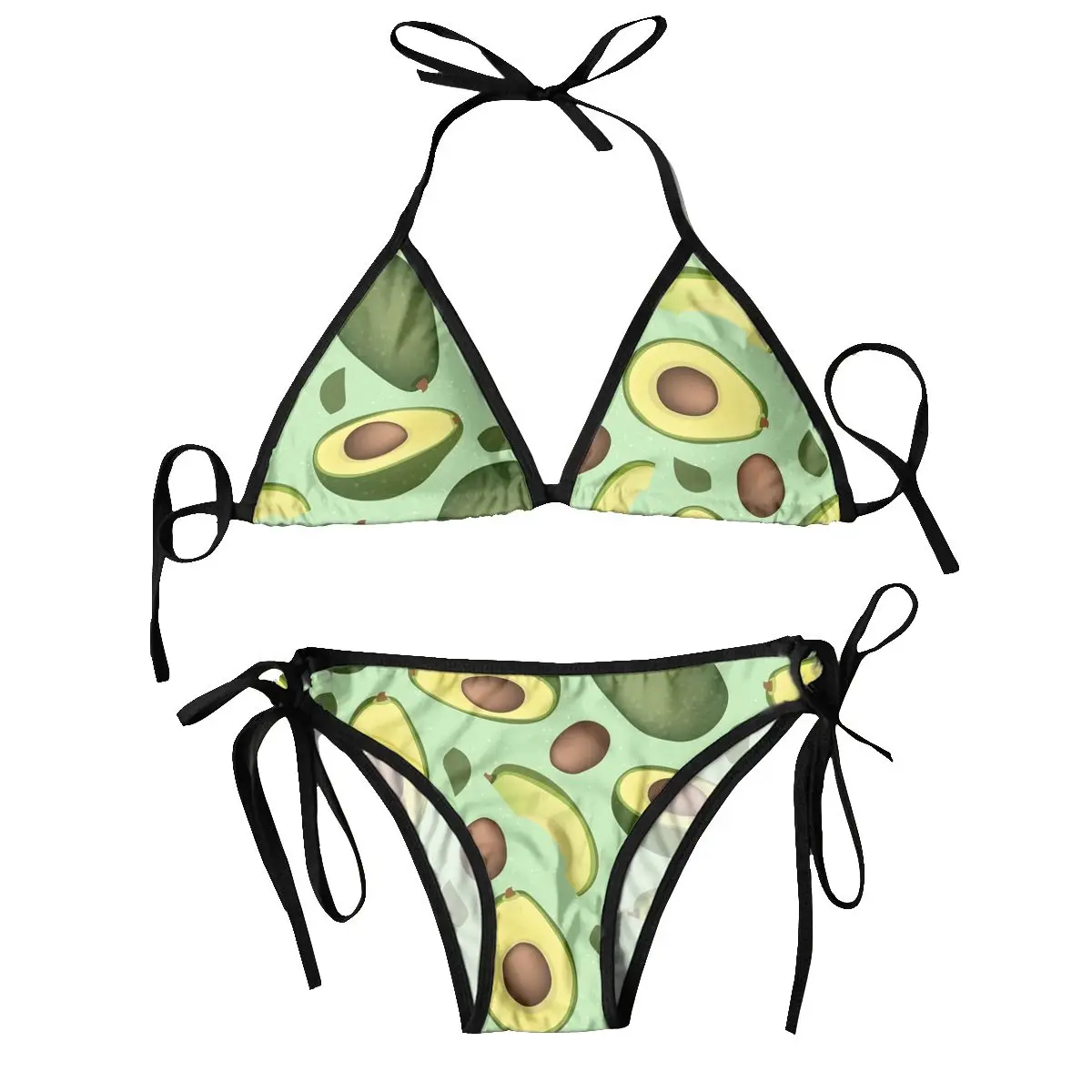 

Bikini Set Swimwear Women Swimsuit Sexy Push Up Swimming Bathing Suit Ripe Avocado Beachwear Summer Brazilian