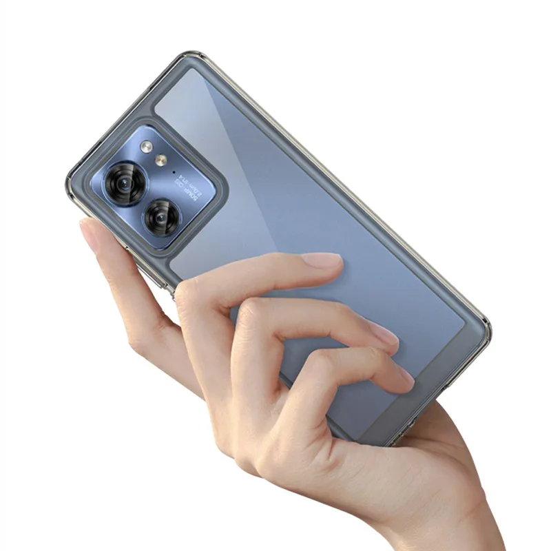 Красочный прозрачный чехол для Motorola Edge 40 силиконовый противоударный защитный Moto