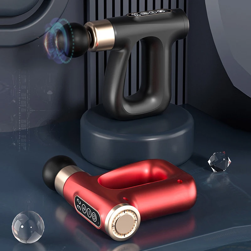 

Fascia Pulse Massage Gun Electric Massager Hot Compress Gun Deep Muscle Relaxation For Body Neck Back Percussion Pain Relief