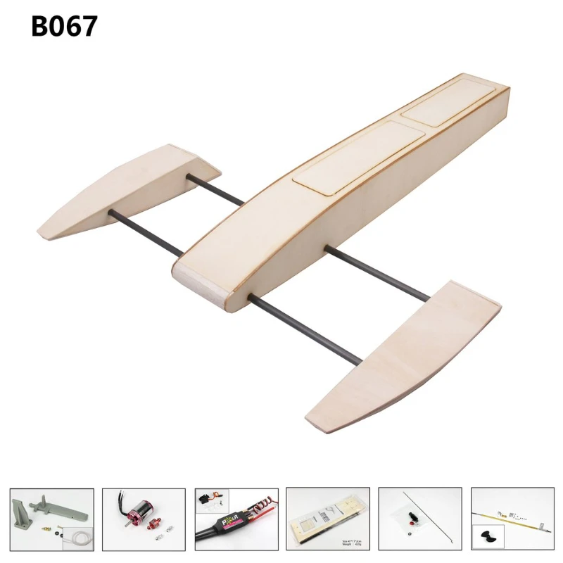 

RC Speed Boat 495mm Wooden Sponson Outrigger Shrimp Racing Boat Model Building Kits Radio Remote Control Speedboat