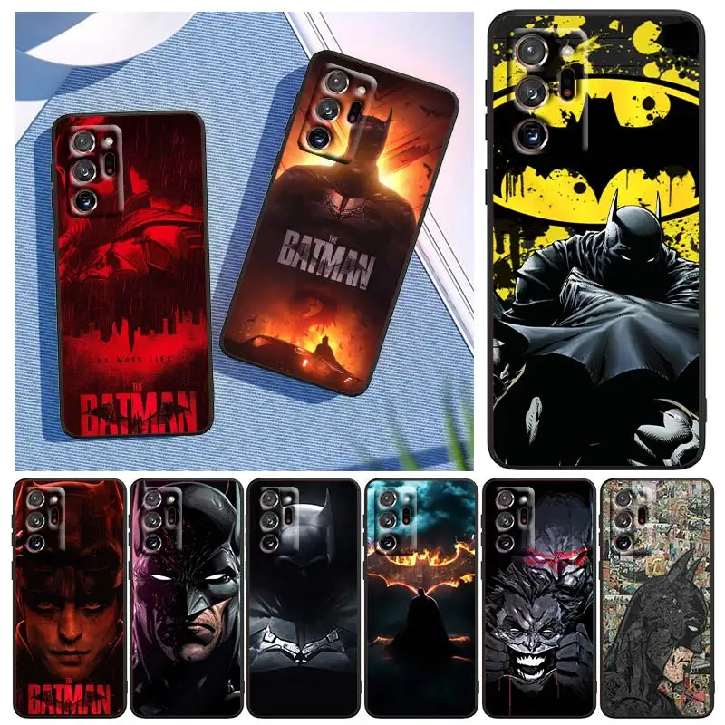 

Cool Superhero Batman For Samsung Galaxy Note 20 Ultra 10 Lite Plus 9 8 M52 M62 M32 F22 M31S M31 M21 2021 Black Phone Case