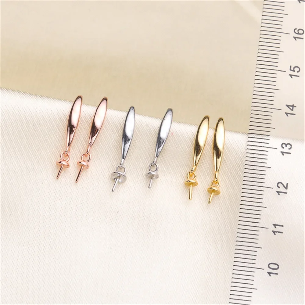 Серьги-гвоздики из серебра 925 пробы с жемчугом основа для изготовления ювелирных