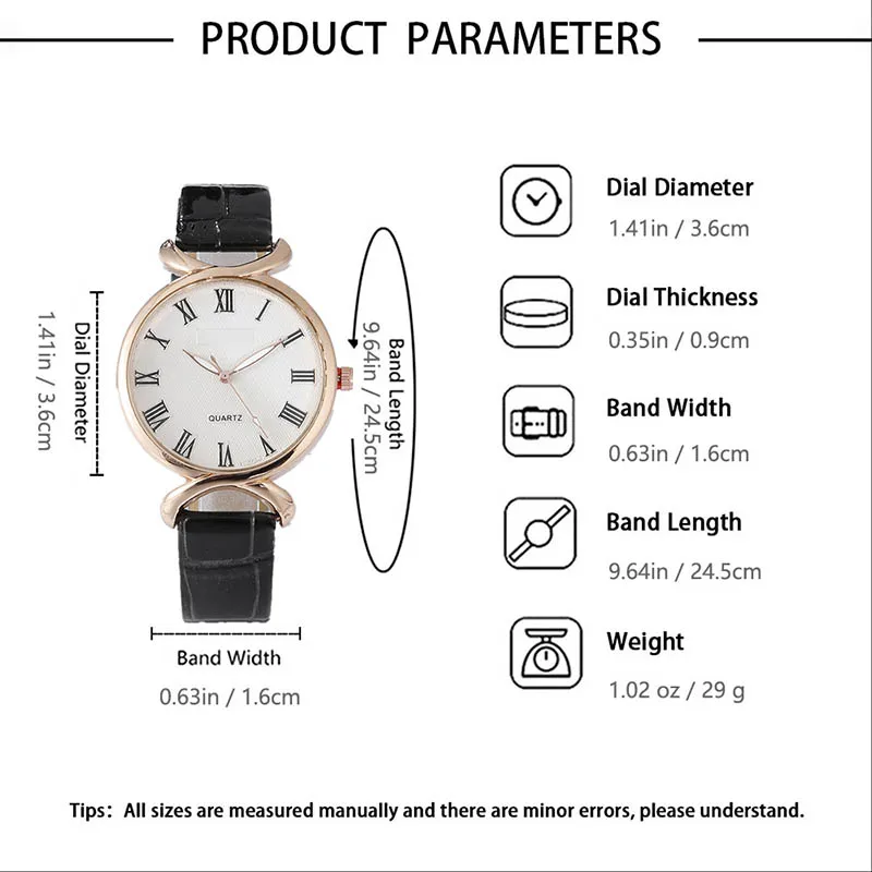 2023 New Hot Leisure Simple Round Dial Women's Vintage Quartz Watch Girlfriend Fashion and Stylish Temperament Gift