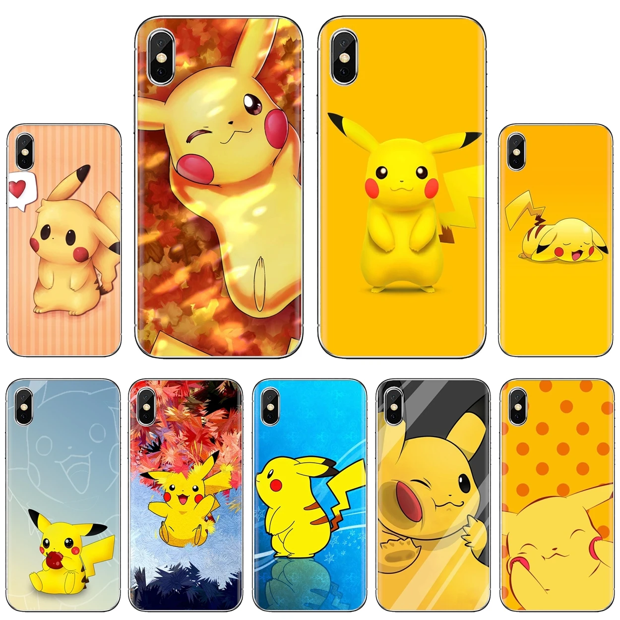 

For iPhone 10 11 12 13 Mini Pro 4S 5S SE 5C 6 6S 7 8 X XR XS Plus Max 2020 Lovely Cartoon Pikachu Art Japan Silicone Phone Case