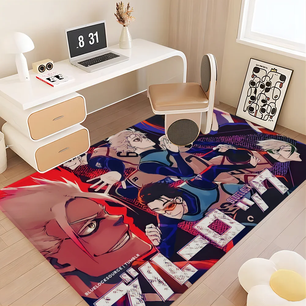 Синий напольный коврик с замком для ванной домашний Придверный в скандинавском