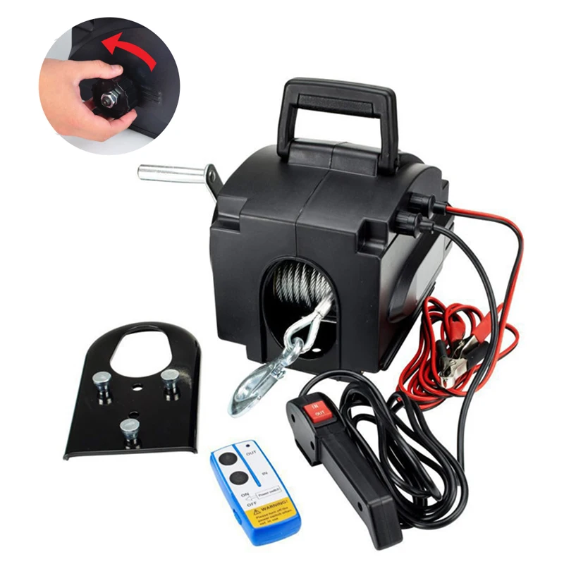 Беспроводная электрическая лебедка 3500 фунтов 12 В портативная для морской яхты