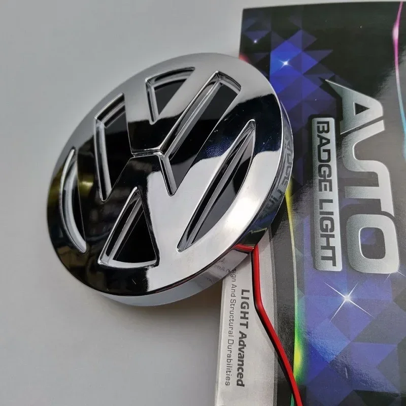 Колпаки на колесные диски для VW 11 см с 5D LED подсветкой, светящийся логотип Volkswagen, подсветка логотипа на переднюю решетку, подходят для CCGolfPassatJettaPoloMagota (art.: 3920db03dc3bd) - 3920db03dc3bd