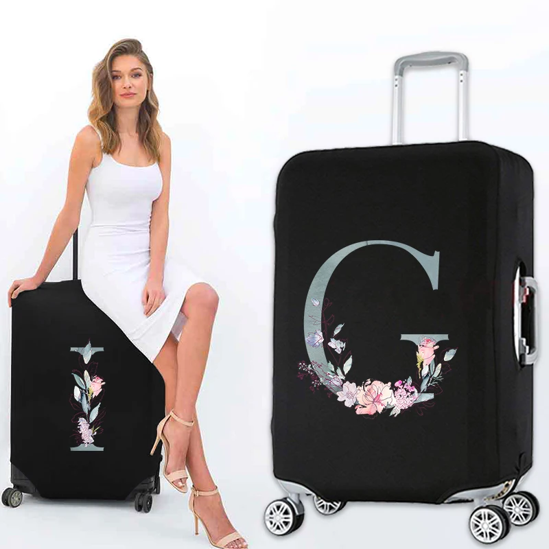 

Blue Letter Thickened Scratch Resistant Luggage Cover Elastic Trolley Case Dust Cover Luggage Cover for 18-32 Inch Luggage Cover